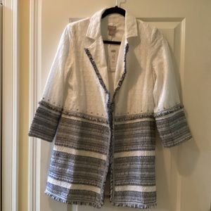 Chico’s cotton Eyelet jacket, 00P